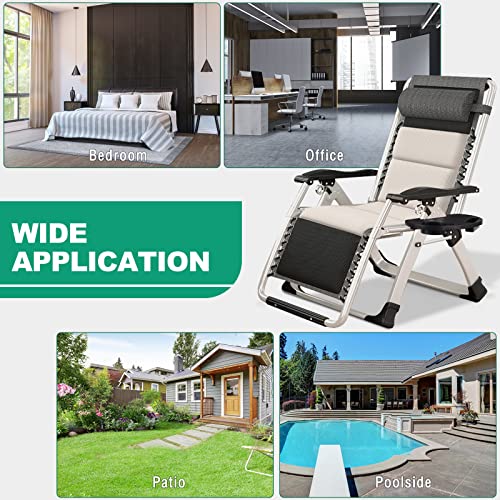 LILYPELLE Zero Gravity Chair, Padded Recliners Premium Lawn Recliner Folding Portable Chaise Lounge with Headrest and Cup Holder, Reclining Patio Lounger Chair - color: Padded Recliner, style: Zero Gravity Chair