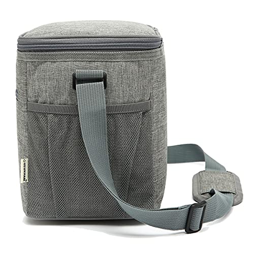 GYEUKHAM Insulated Lunch Bag for Adult/Women/Men, Reusable Large Lunch Box Cooler Soft Leakproof Tote, Thermal Meal Prep Lunch Pail with Adjustable Shoulder Strap for Picnic/School/Travel/Office,Grey - color: Gray