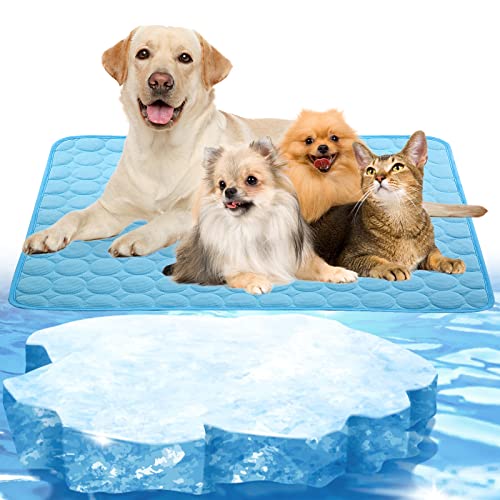 Dog Cooling Mat, Pet Cooling Pads for Dogs, Summer Cooling Bed for Cats, Portable Pet Cooling Cushion for Home or Outdoor - size: 28x22IN