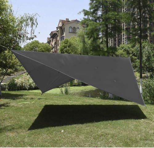 Gold Armour Rainfly Tarp Hammock, Premium 20ft x 14.3ft Rain Fly Cover, Waterproof Ultralight Camping Shelter Canopy, Must Have Camping Accessories Camping Essential (Gray) - color: Gray