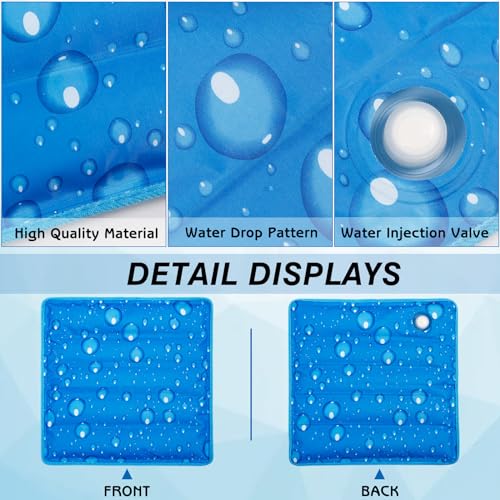 Dog Cooling Mat Water Injection Pet Cool Pads Dogs & Cats Pet Cooling Blanket for Outdoor Car Seats Beds (Blue, 24 * 18IN) - color: Blue, size: 24*18IN