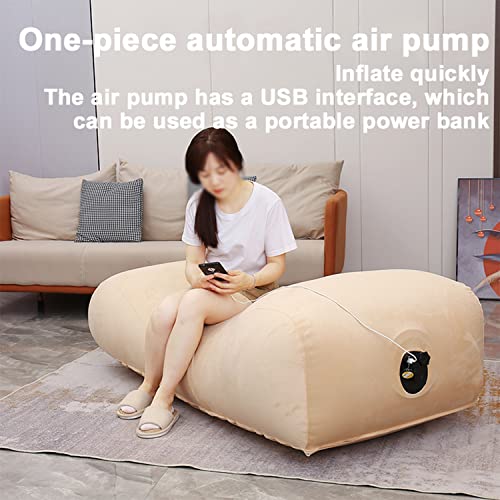 Inflatable Couch Air Chair, Beach Chair for Water Proof & Anti-Air Leaking Design, Blow Up Chair Indoor & Outdoor, Inflatable Lounger Air Chair Sofa Bed Sleeping Bag Couch,Grey - color: Grey