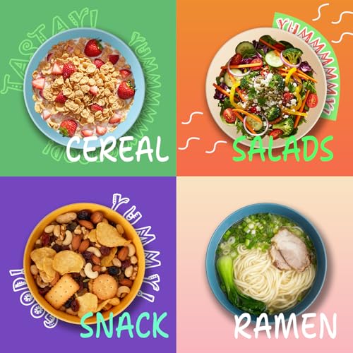 Wheat Straw Bowls, 26 OZ Cereal Bowls Set of 6, Unbreakable Salad and Soup Bowls for Kitchen, Microwave & Dishwasher Safe Bowl Set, Plastic Camping Bowl - Multi - color: Multicolor, size: 26 Oz