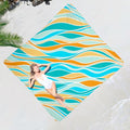 Beach Blanket Waterproof Sandproof 1-7 Adult Oversized 78 '' × 81 '' Lightweight Durable Compact Sand Free Extra Large Beach Mat for Travel Camping Hiking Picnic - color: Wave1, size: 78“x81”