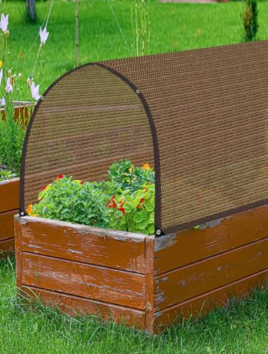 80% Sunblock Shade Cloth Net Resistant - 5x6Ft Garden Shade Mesh for Plant Cover, Greenhouse, Chicken Coop, Kennels, Tomatoes Plants - size: 5x6ft