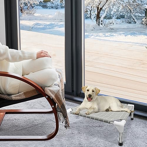Elevated Pet Bed Dog Cot- Pet Bed for Small Dogs | Raised Dog Bed for Indoor and Outdoor Use for Small Pets - size: Small-open
