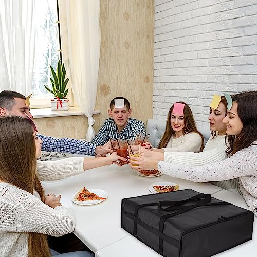 CIVJET Insulated Pizza Delivery Bag for Carry Hot, 20" x 20" x 6" Carrier Warmer, Insulated Food Delivery Bag, Insulated Grocery Cooler Bags for Catering/Drivers Commercial Food Warmers（Black, 1Pk） - color: Black, size: 20 X 20 X 6 Inches