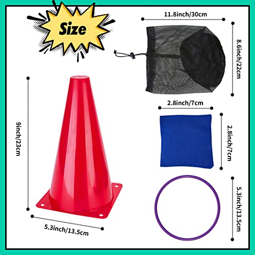53PCS Outdoor Lawn Carnival Games Bean Bags Ring Toss Set Potato Sack Race Bags Egg and Spoon Race Party for Kid Adult Family，Birthday Party Family Reunion Outside Field Day Easter Games - color: 53PCS
