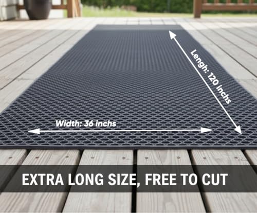PVC Drainage Floor Mat Non-Slip Commercial Wet Area Mat for Outdoor and Indoor Restaurant Kitchen Bar Swimming Pool Splash Matting Water Drain Flooring Mat,Black, 3FTX10FT - size: 3x10FT