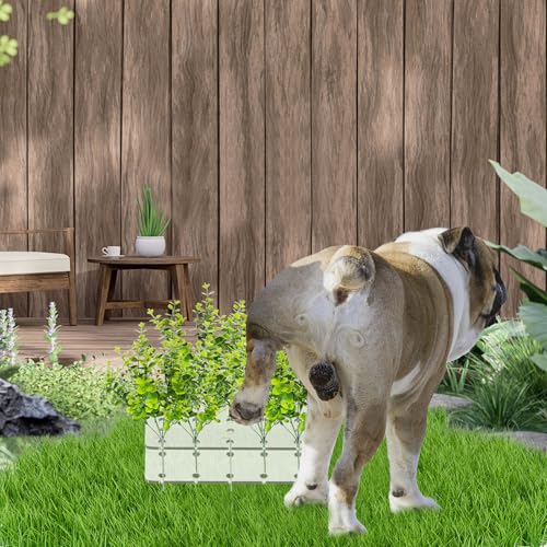 6 PCS Fake Grass Plants Pee Post, Reusable Washable Artificial Eucalyptus Puppy Pee Post Training Tool for Guiding and Trains Dogs to Urinate, Outdoor Dog Toilet
