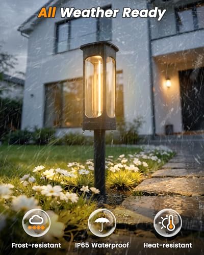 VOLISUN Solar Pathway Lights,12 Pack LED Solar Lights Outdoor Waterproof, Landscape Lighting,Warm Color Solar Path Lights,Landscape Lights,Solar Garden Lights for Yard Lawn Driveway Walkway - color: Warm White, size: 12 PACK