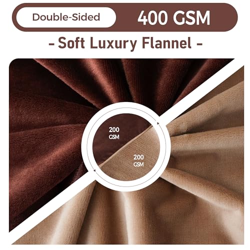 Water Proof Blanket 50x60 Inches - Reversible Flannel Blanket for Bed, Sofa,Couch- Spillproof, Leakproof Soft Double-Sided Brown Throw Blanket for Adults, Pets, Couples - color: Pure Brown, size: 50"x60"