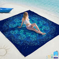 BYDOLL Beach Blanket 78''X81'' Waterproof Sandproof Suits1-4 Adults Oversized Lightweight Large Blanket Picnic Mat for Beach Sand Free Travel Camping Hiking Picnic - color: Geometry, size: 78"X81"