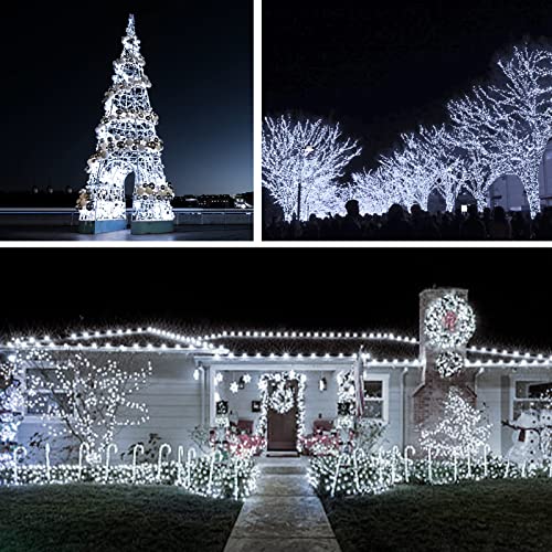 suddus 66ft 200 LED Outdoor String Lights, White Fairy Lights Battery Operated with Remote, Led Twinkle Lights for Bedroom, Wreath, Patio, Tapestry, Backyard, Garden, Christmas, Party, Indoor - color: White, size: 200LED