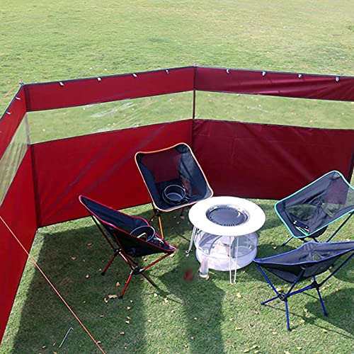 COYEUX Camping Windbreaks Windscreen, Beach Windshield Shelter, Foldable Outdoor Caravan Privacy Shield, Sunshade Screen, Backpack Portable Picnic Screen, for Garden Charcoal Grills BBQ