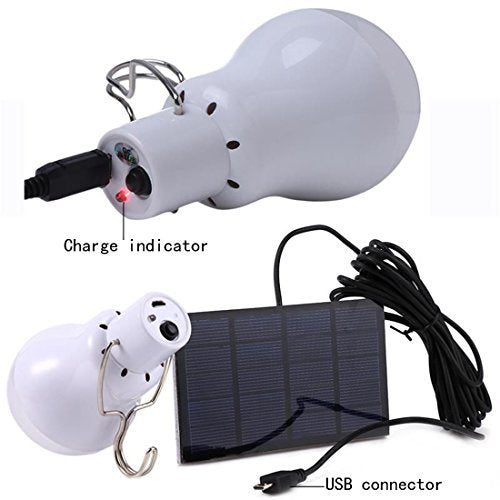 ABZXT Solar Powered Lamp Portable Led Bulb Lights Solar Energy Panel Led Lighting for Camp Tent Night Fishing Emergency Lights Flash 350LM(Pack of 2) - color: Pack of 2