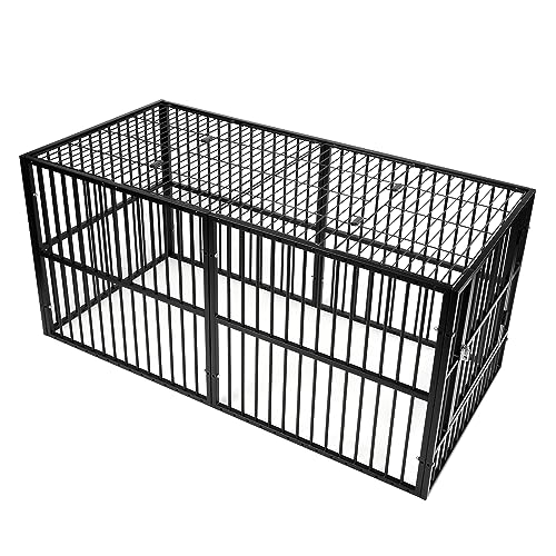 Heavy Duty Dog Fence Roof for 32" High Exercise Pens, Easy Assembly, Compatible (Roof Only) - color: Black, style: Roof