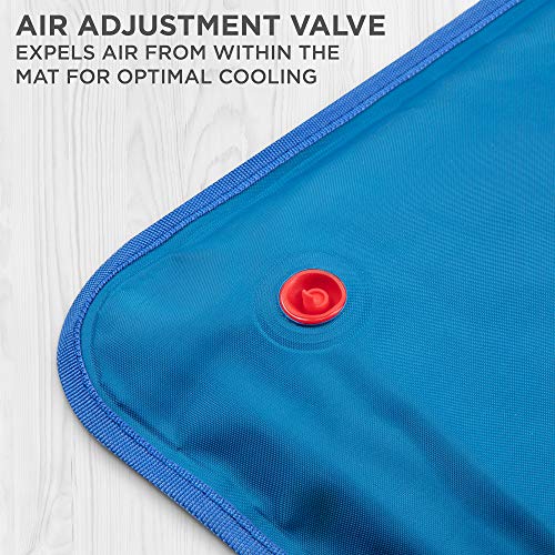 Pawple Dog Cooling Mat Pet Pad for Kennels, Crates and Beds, Thick Foam Base 32" x 22"