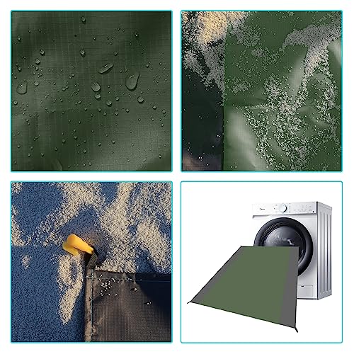 Waterproof Camping Tarp Lightweight Multifunctional Tent Footprint for Camping, Hiking Backpacking, Compact Tent Tarp Ground Sheet Mat for Ground or Under Tent（55.1" x 78.7" | Dark Green） - color: 55.1" X 78.7" | Dark Green