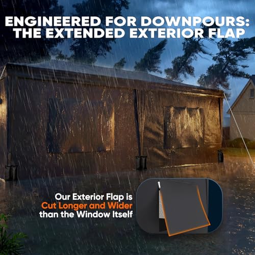 Quictent 10x20 Pop up Canopy with Sidewalls Easy up Canopy Tent Instant Shelter with Windows for Outdoor Events Parties Weddings Commercials Vendors - color: Black, size: 10x20 With Sidewall