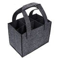 Cabilock 6 Bottle Wine Carrier Tote Bag Felt Wine Bag Portable Bottle Holder for Travel Picnic Party Storage 9.8X7X6.3 Inches