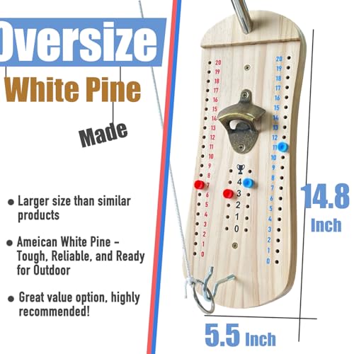 Hook and Ring Toss Game Bottle Opener Ring Toss Game for Indoor Outdoor Party Man (Fun & Competitive Version- Big Size)