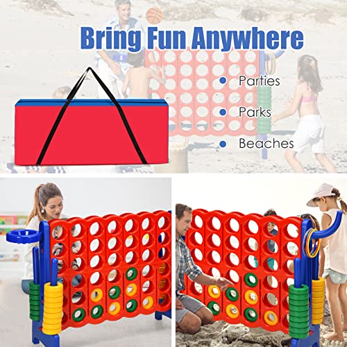 Costzon Giant 4-in-A-Row Game Carry and Storage Bag (Game Not Included), Carrying Bag for Jumbo 4-to-Score Giant Game Set, Easily Transport/Store, Life Size Yard Game Connect Game Storage Case