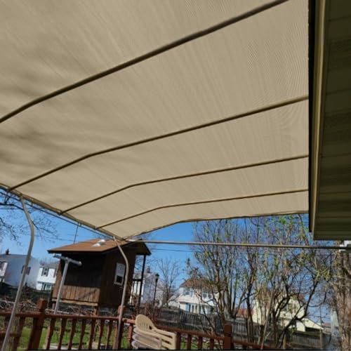 3.3'x10' Aiwi Space Balcony Privacy Fence, 100% Solid Non-See-Through Privacy Fence Screen, Garden Fence, Full Privacy Protect for Balcony, Backyard,Porch, Railing and Pool, Beige - color: Beige, size: 3.3' x 10'