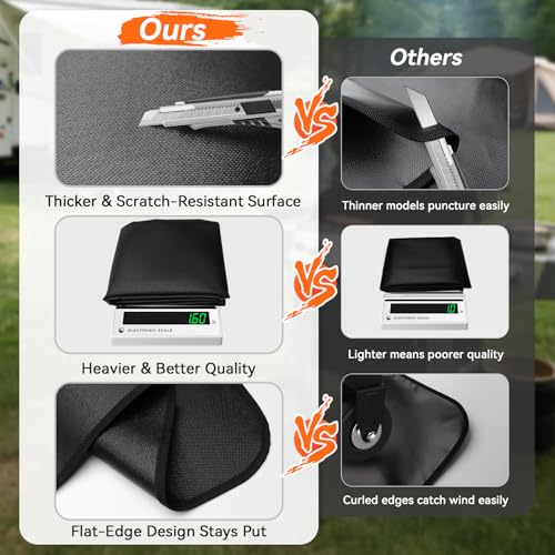 25x39 inches Under Grill Mats for Blackstone, Double-Sided Fireproof Outdoor Grill Protective Mat, Oilproof Waterproof BBQ Fire Pit Fireplace Mat - color: 25"x39"