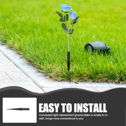 Hemobllo 20-Pack Solar Light Stakes Replacement - Heavy Duty Plastic Ground Spikes with M8 Hole - 4.32" Long Landscape Lighting Stakes for 0.47" (12mm) Diameter Poles - Weatherproof Garden Lawn Spikes