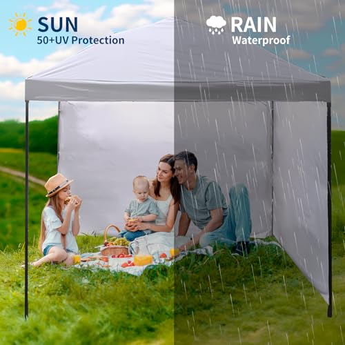 10x10 Canopy Replacement top,10x10ft Pop Up Canopy Top Cover,Silver Coated Durable Replacement Canopy top for Straight Leg Canopy Frame,White(1 PCS Top Cover Only) - color: White