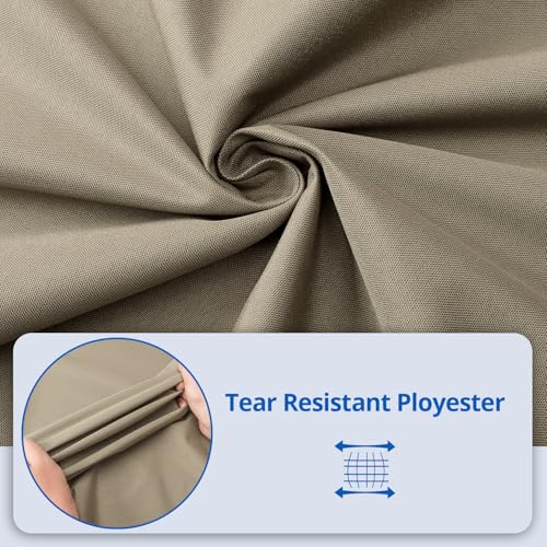SunPatio Outdoor Sofa Cover 60 Inch, Heavy Duty Waterproof Patio Loveseat Cover 2-Seater, All Weather Protection Outdoor Couch Protector for Patio Furniture, 60" W x 36" D x 30" H, Taupe - size: 60" W x 36" D x 30" H