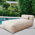 Dineli Modern ANNY-H Lounge Chair Outdoor Bed Lounger Outdoor Couch Sofa Comfy Patio Furniture Dense Foam Pool Loungers Lazy Sofa for Outside, Water-Resistant Sunbed (Light Beige, 70'' Length) - color: Light Beige, 70'' Length