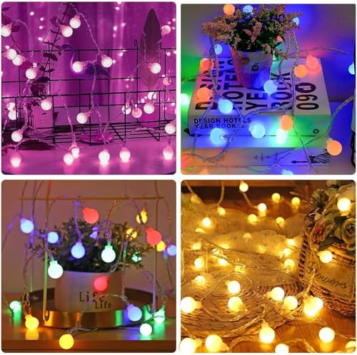 XEWEA Solar String Lights Outdoor, 16Colors 66LED 39Ft Waterproof Outdoor String Lights with 20Modes Remote for Garden Home Party Christmas Halloween Decorations - color: Solar-66Ball