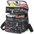 MIYCOO Lunch Bag & Lunch Box for Men Women, Double Deck Leakproof Insulated Soft Large Adult Camping Cooler bag for Work, Beach, Picnic, Travel (Black Camo, 15L) - color: Black Camo