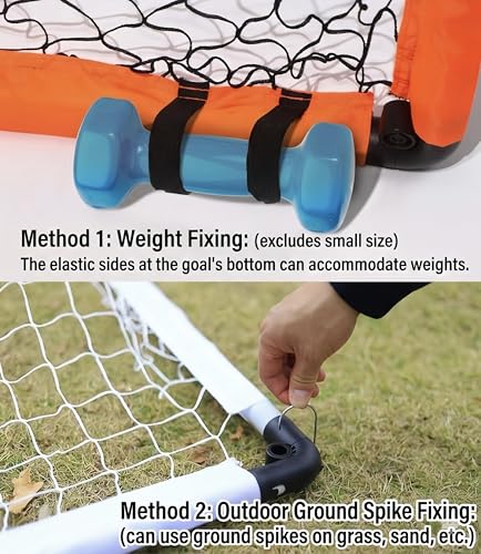 Small Soccer Goals for Kids, Foldable Mini Soccer Goal Set with Portable Soccer Net for Kids, Kid Soccer Goal for Indoor Outdoor Backyard Play, Soccer Toy Gift for Children - size: Classic White: 35.43×23.62×23.62 inch in goal