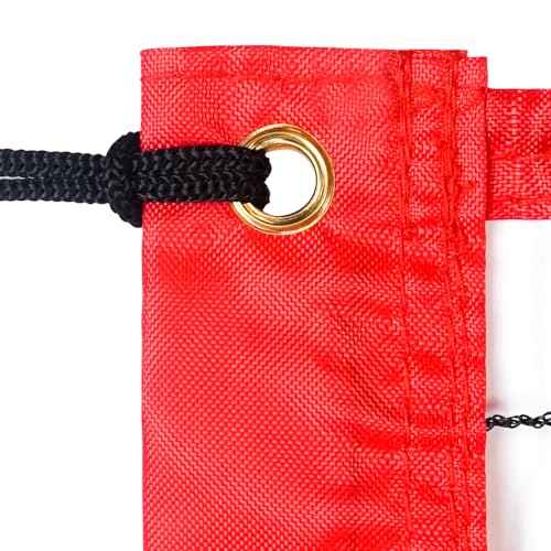 Aoneky 20ft Outdoor Replacement Badminton Net, Indoor Standard Regulation Badminton Court Netting Only, Red