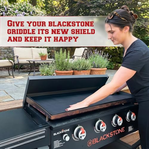 KITCHEN PERFECTION 28" Premium Silicone Griddle Cover Mat for Blackstone Griddle 28 Inch - Hermetic Protection from Rust & Debris All Year, Fits All Blackstone 28 Inch Models - Food Grade Silicone - color: Black 28 inch