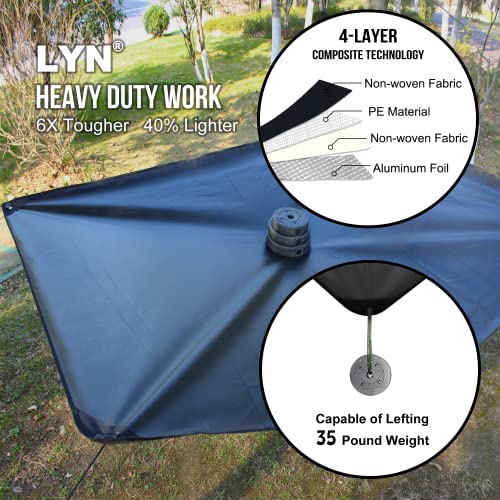 LYN Heavy Duty Emergency Blanket Survival Gear Waterproof Insulated Blanket Emergency Tarp for Camping, Hiking, Bushcraft - color: Dark