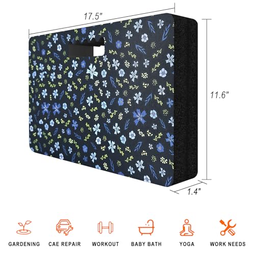 Extra Thick Kneeling Pad — Heavy Duty, Extra Large Foam Kneeler Mat for Gardening,Bathing Baby, Workout Supplies,Water & Dirt Resistant, Lightweight, DK Blue - color: Dark Blue