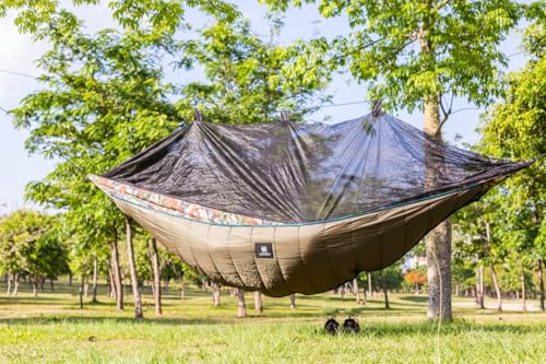 OneTigris Hideout Hammock Underquilt, Lightweight 4 Season Hammock Gear for Camping, Hiking, Backpacking, Travel, Beach, Backyard, Patio, Portable - color: Coyote Brown