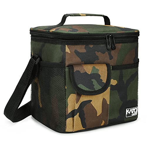 Tirrinia Insulated Large Lunch Bag for Women Men, Leakproof Lunch Box Containers for Adults, Work, School, Soft Lunchbox for Kids, Boys, Adult Cooler Bag for Picnic, Hiking,Beach - color: Camo, size: Large-10.5L