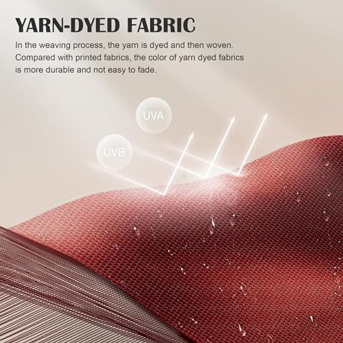 Sundale Outdoor 15ft Large Patio Umbrella with Base Included and Umbrella Cover, Outdoor Double-Sided Umbrella - color: Brick-Red