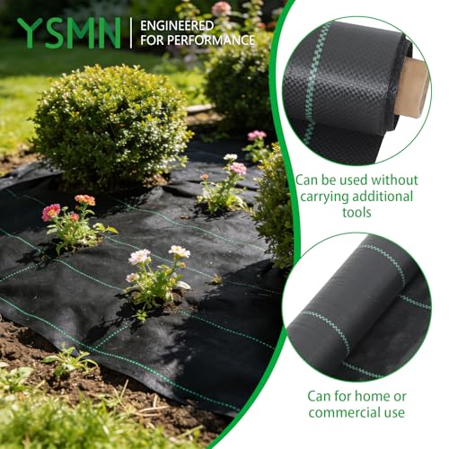 Weed Barrier Fabric Planting Cover - 4 x 150 FT Heavy Duty Landscape Fabric Ground Cover Block for Outdoor Planting - size: 4 x 150 FT