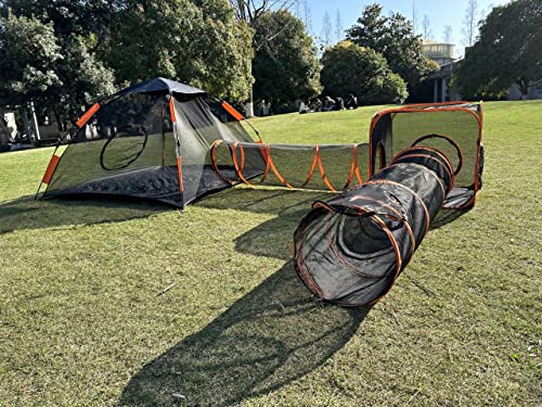 4 in 1 Pet Cat and Dog Tunnel Tent Foldable Pet Tent Outdoor Pop Up Pet Playpen Cage Fences House (Styles 4) - style: Styles 4