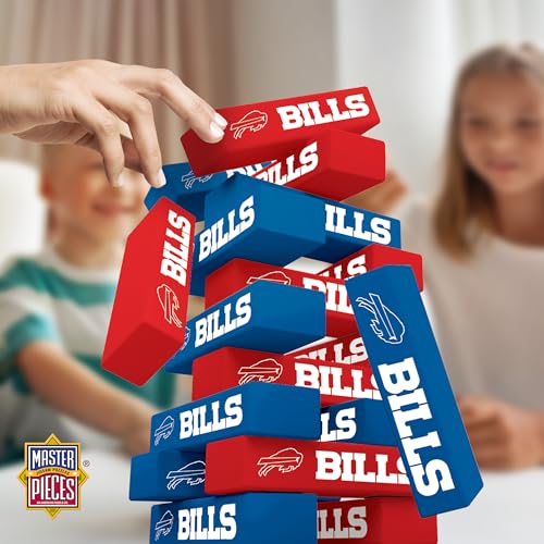 MasterPieces Game Day - NFL Buffalo Bills - Officially Licensed Tumble Tower, Real Wood Blocks - style: Buffalo Bills