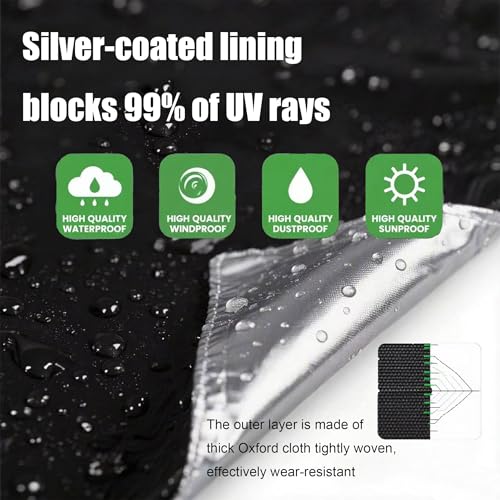 Hose Cover - Garden Hose Reel Cover(Fits 5/8" x 50-100ft), Protect & Extend Life, Sun-Proof, Waterproof, Dustproof, Heavy Duty 420D Oxford Spun Cloth, Double-sided Material, Hose Covers for Outside - color: Oxford-for Hose 5/8 in. x 50-100ft