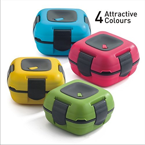 Pinnacle Insulated Leak Proof Lunch Box for Adults and Kids - Thermal Lunch Container With NEW Heat Release Valve 16 oz ~Set of 2~ Green-Yellow - color: Green-yellow