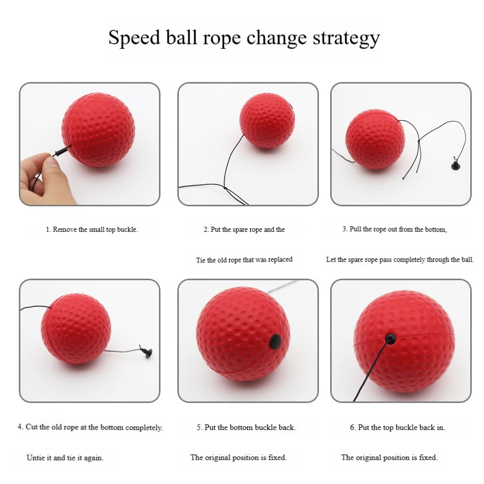 Boxing Reaction Speed Ball with Headband - Adjustable Rope & Replacement Accessories - Train Reflex, Hand-Eye Coordination for Kids/Adults - Portable for Home, Gym, Outdoor Workouts