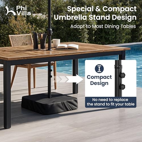 PHI VILLA 15ft Large Patio Umbrellas with Base, Outdoor Double-Sided Rectangle Market Umbrella for Pool Lawn Garden, Light Gray - color: Light Gray